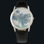 Relógio Vincent Van Gogh. Subida. Impressionismo floral<br><div class="desc">Vigia "Irises" de Vincent Van Gogh.</div>