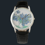 Relógio Vincent Van Gogh. Subida. Impressionismo floral<br><div class="desc">Vigia "Irises" de Vincent Van Gogh.</div>