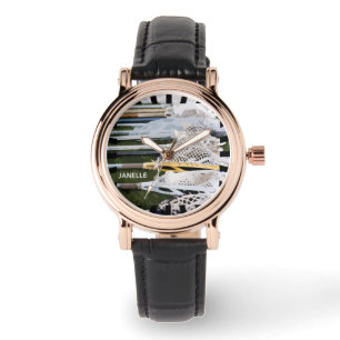 Relógio Vinhetas de Lacrosse com Aquarela