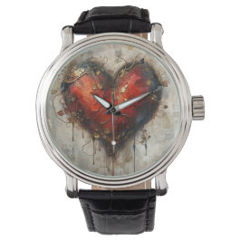 Relógio Vintage Abstract Hearts - eWatch Watch