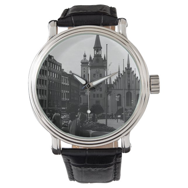 Relógio Vintage Alemanha Munique Church Marienplatz (Frente)