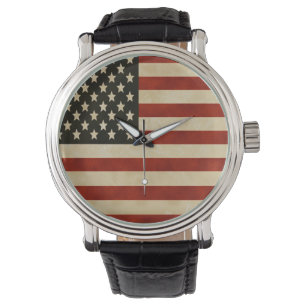 Relógio Vintage American Flag Watch