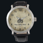 Relógio Vintage Big 60th Birthday Watch<br><div class="desc">Vintage Big 60th Birthday Watch</div>