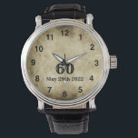 Relógio Vintage Big 60th Birthday Watch<br><div class="desc">Vintage Big 60th Birthday Watch</div>