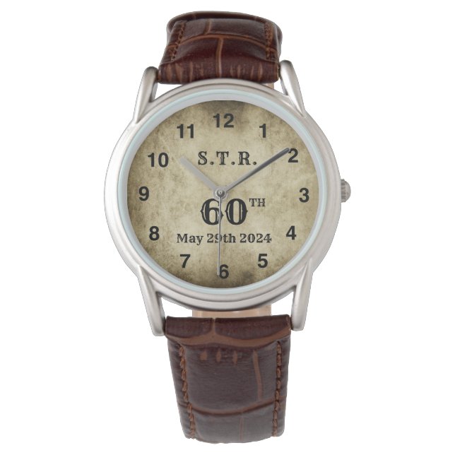 Relógio Vintage Big 60th Watch - Personalizável (Frente)