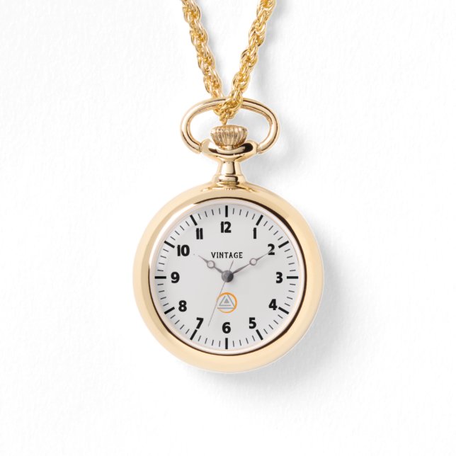 Relógio Vintage clássico preto e branco (Frente)