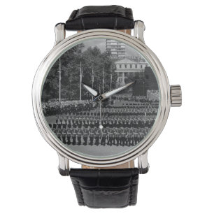 Relógio Vintage England Guardas marchando em tempo lento