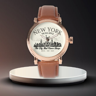Relógio Vintage New York Men’s Watch | Classic NYC Skyline