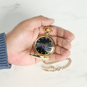 Relógio Vintage Paddle Navio a vapor Popout Art, Pocket Wa