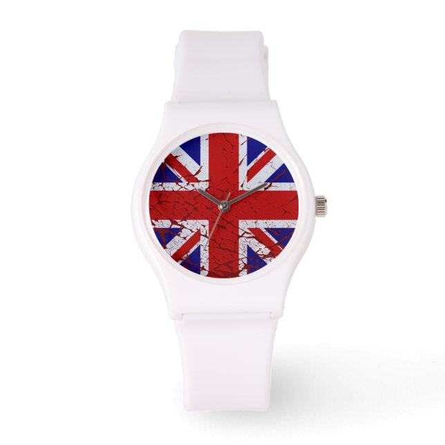 Relógio Vintage Peeling Union Jack Flag (Frente)