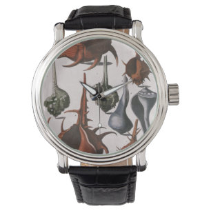 Relógio Vintage Seashells, conchas oceânicas Marinhas