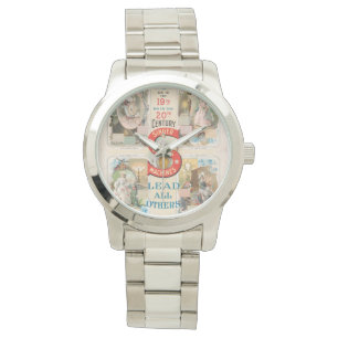 Relógio Vintage Singer Sewing Machine Ad