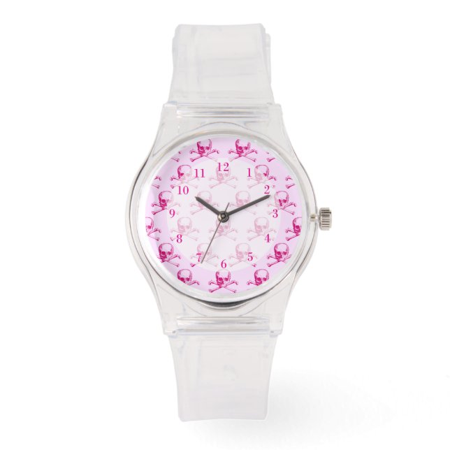 Relógio Vintage Skulls & Crossbones (Frente)