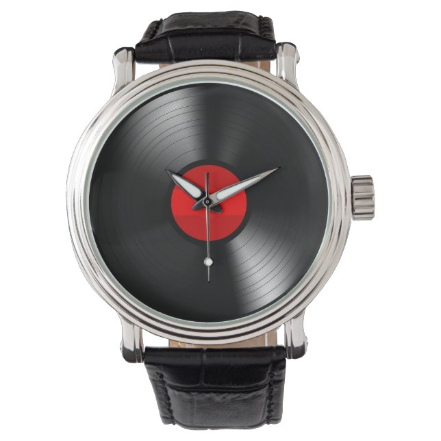 Relógio Vintage Vinyl Record Watch (Frente)