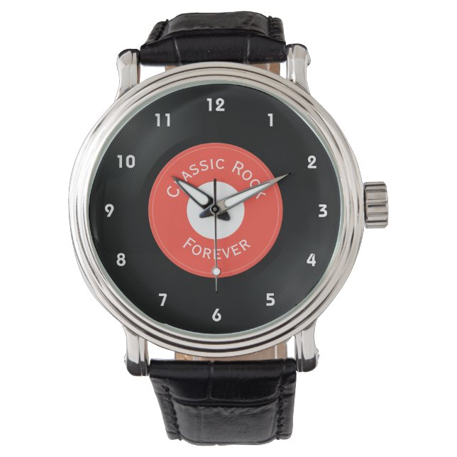 Relógio Vinyl Records Design Wrist Watch (Frente)