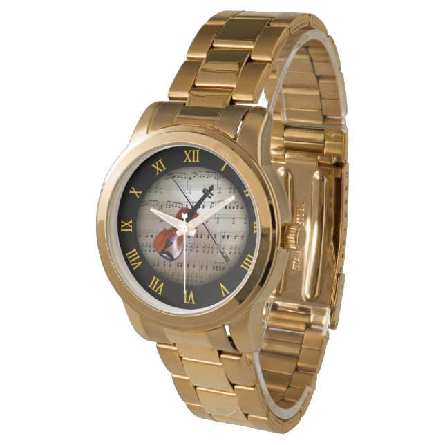 Relógio Violin ~ Fundo "O Planeta Musical" * ~ (Angular)