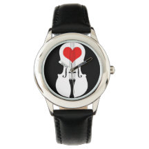 Violin Sleek Red e Black Wrist Watch