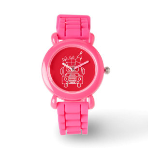 Relógio Visão geral da frente do carro de Papais noeis de 