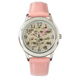 Relógio Vista de Feriado Dourado Retroativo