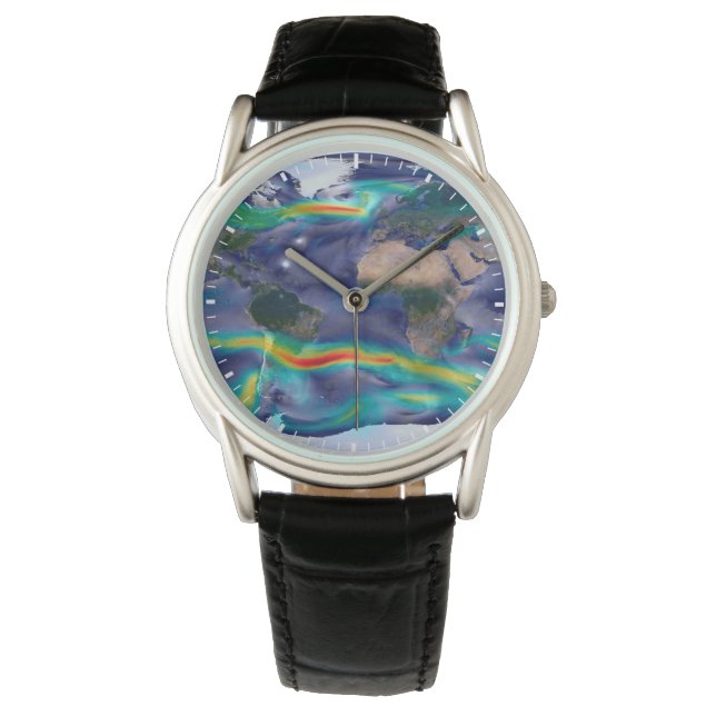 Relógio Visualização De Ventos Globais. (Frente)