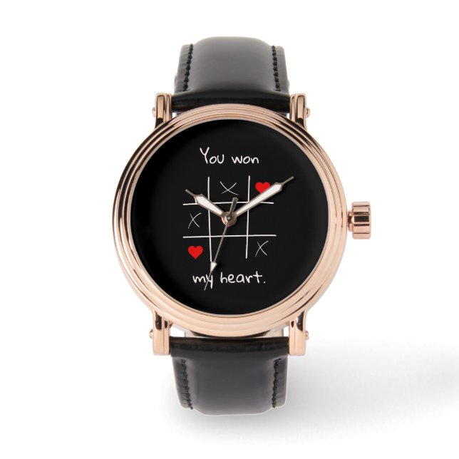 Relógio Você ganhou meu Dia de os namorados Engraçado Tic- (Frente)