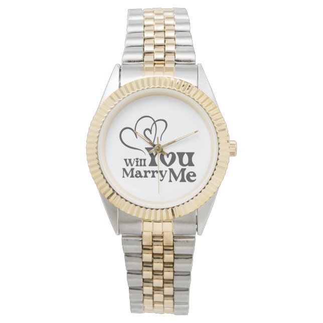 Relógio Você me casado - Engraçado Proposta de Casamento (Frente)