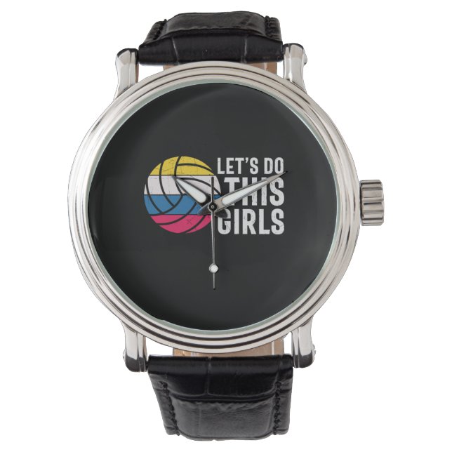Relógio Volleyball Player | Let Do This Girls (Frente)