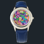 Relógio Wall Clock<br><div class="desc">Colorful Exotic Floral Pattern-23148</div>
