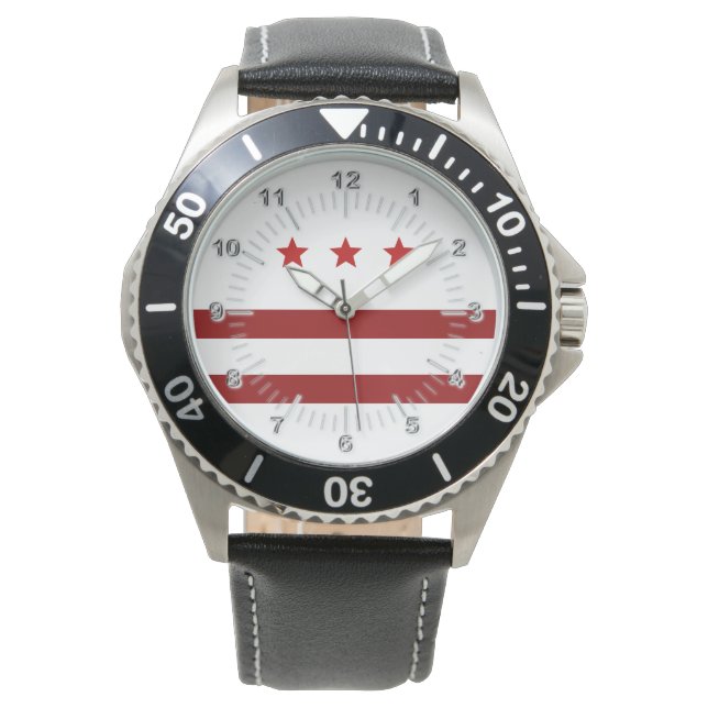 Relógio Washington D.C. City flag Watch (Frente)