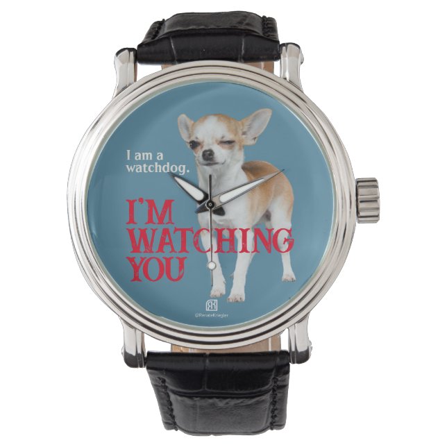 Relógio Watchdog Chihuahua - Personalizável (Frente)