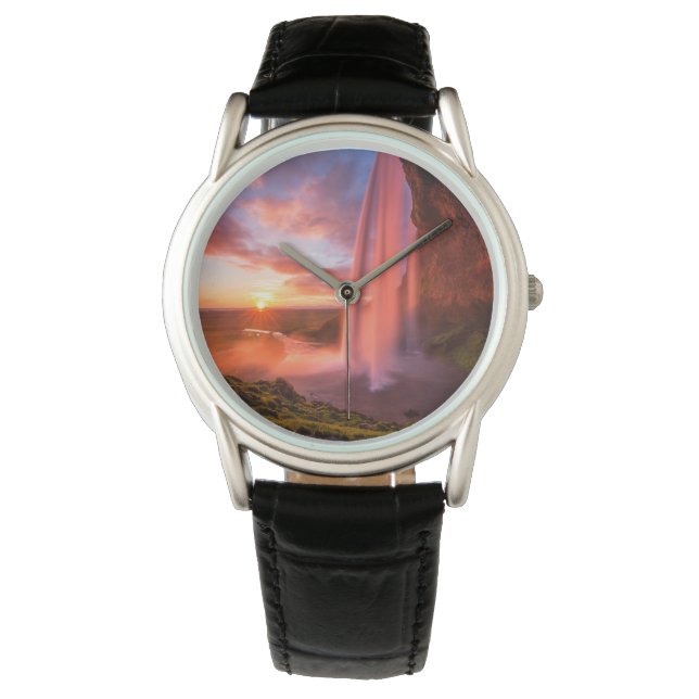 Relógio Waterfalls | Seljalandsfoss Waterfall (Frente)