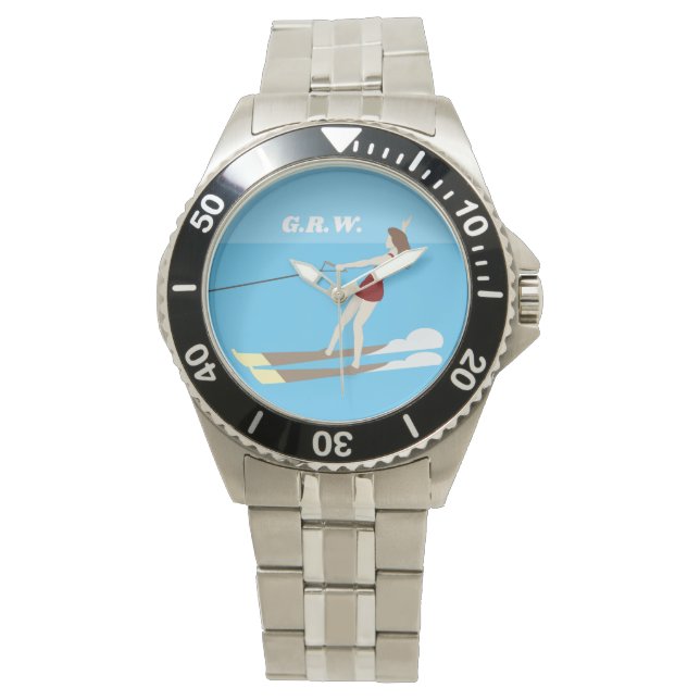 Relógio Waterski, estilo Vintage (Frente)