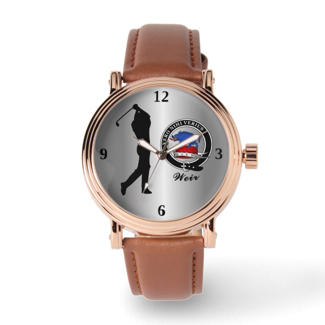 Relógio Weir Clan Crachá (Seu) Golf (Frente)