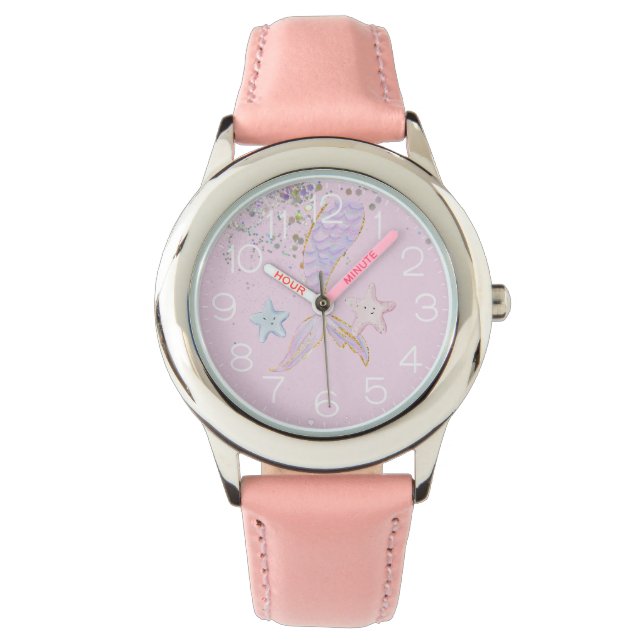 Relógio Whimscolor Watercolor - Glitter Sereia (Frente)