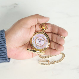 Relógio Whimsical Wildflower Pink Pocket e Watch