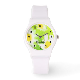 Relógio White Daisy Watch com nome personalizado