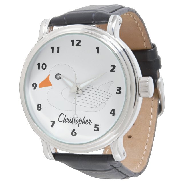 Relógio White Duck Design Personalised (Angular)