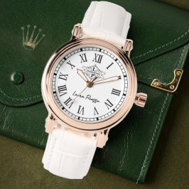Relógio White Roman NumeralsSignature Elegant Gift