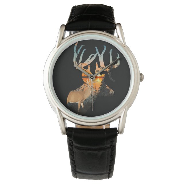 Relógio Whitetail Deer Watch, Deer Hunting (Frente)