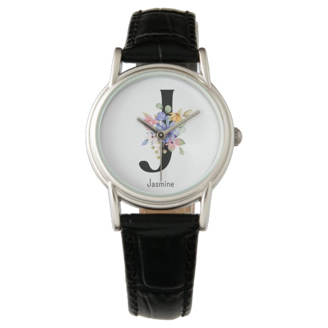 Relógio Wild Flower Alphabet J Watch (Frente)