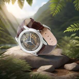 Relógio Wilderness Wall Art HowWolf Com Deco 3D Face