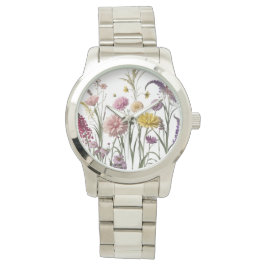 Relógio Wildflower Meadow - Na moda Floral Women's eWatch