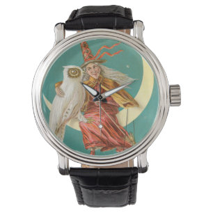 Relógio Witl Owl Crescent Moon