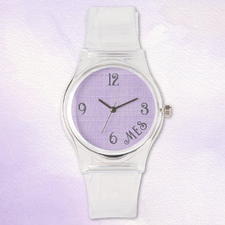 Relógio Women's Monogram Lavender Clear Silicone Watch