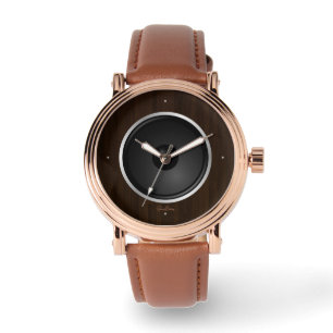 Relógio Wood Music Auto-falante