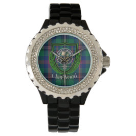 Relógio Wood Scottish Clan Tartan & Crest