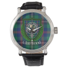 Relógio Wood Scottish Clan Tartan & Crest
