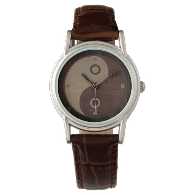 Relógio Wood Yin Yang Watch (Frente)