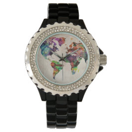 Relógio World Map Watch