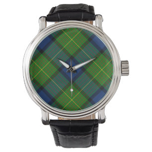 Relógio Xadrez azul verde Muir Moore tartan
